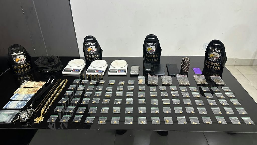 Casal é preso em Nova Mutum com 93 porções de drogas e material para tráfico