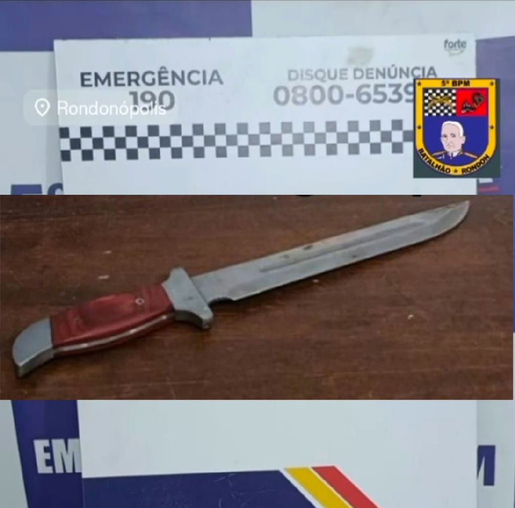 Discussão por cigarros termina em agressão e ameaça com punhal em Rondonópolis