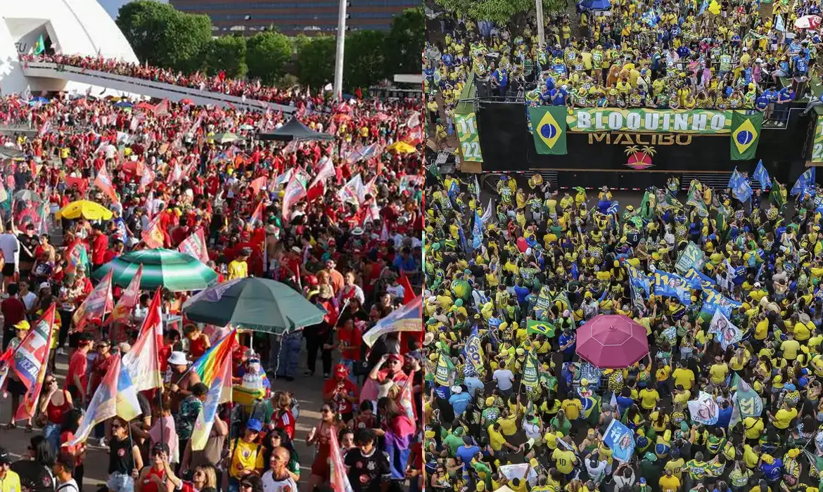 Em Brasília, manifestações por Lula e Flávio se encontram a apenas 2 km de distância