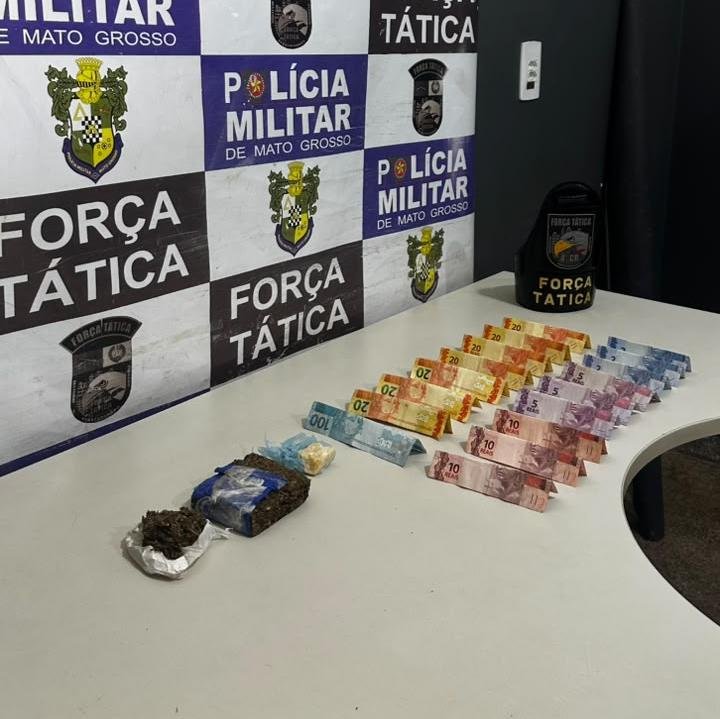 Força Tática detém homem suspeito de tráfico de drogas na Vila Canaã, em Rondonópolis
