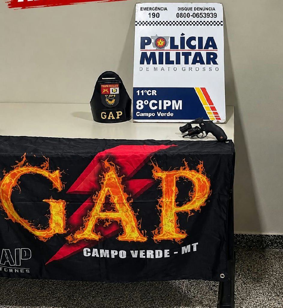 Homem é detido com revólver calibre .38 em bar de Campo Verde