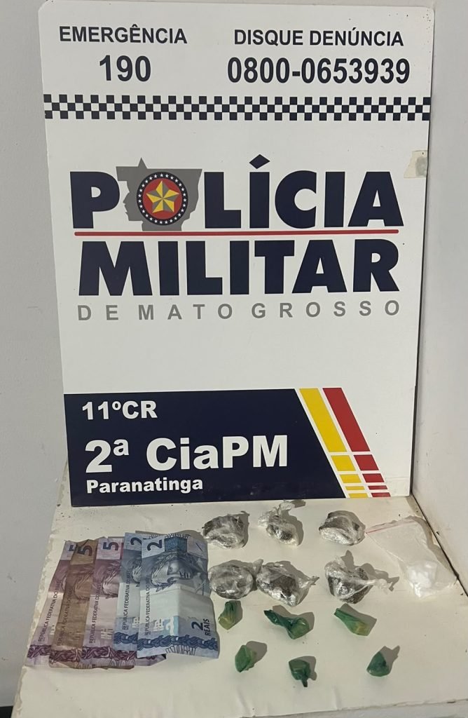 Homem é preso por tráfico de drogas após tentativa de fuga em Paranatinga