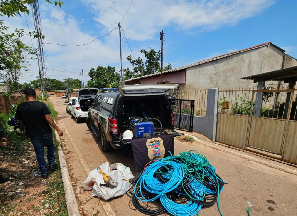 Polícia prende quatro suspeitos e recupera 2 toneladas de fios de cobre roubados em Várzea Grande
