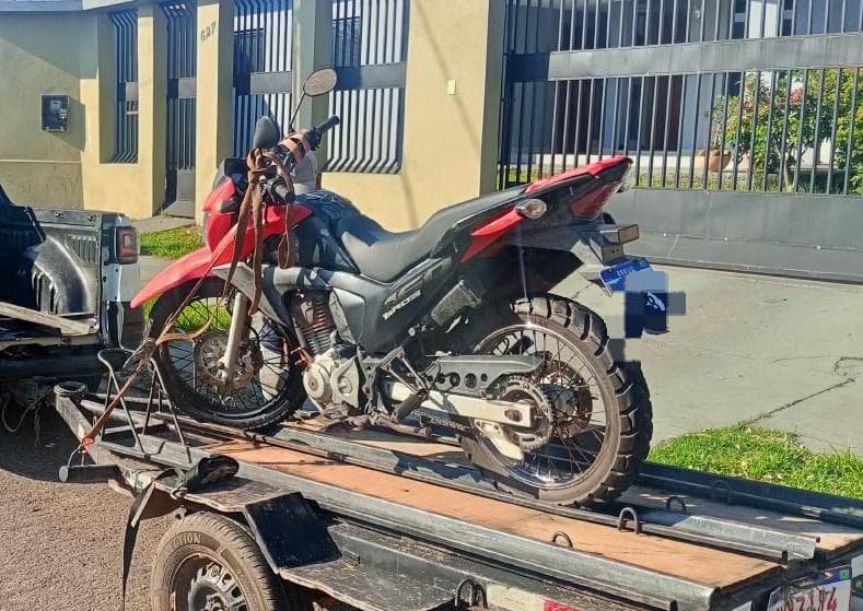 Polícia recupera motocicleta furtada na Vila Aurora, em Rondonópolis