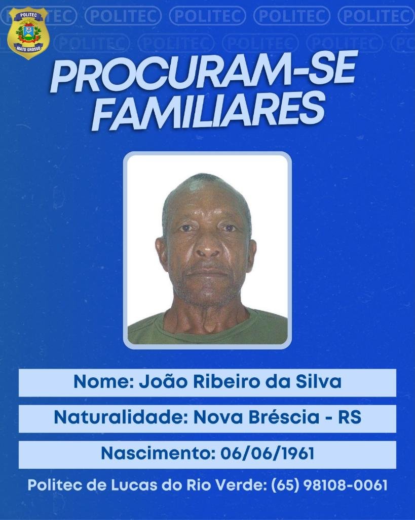 Politec busca familiares de homem encontrado morto em Itanhangá